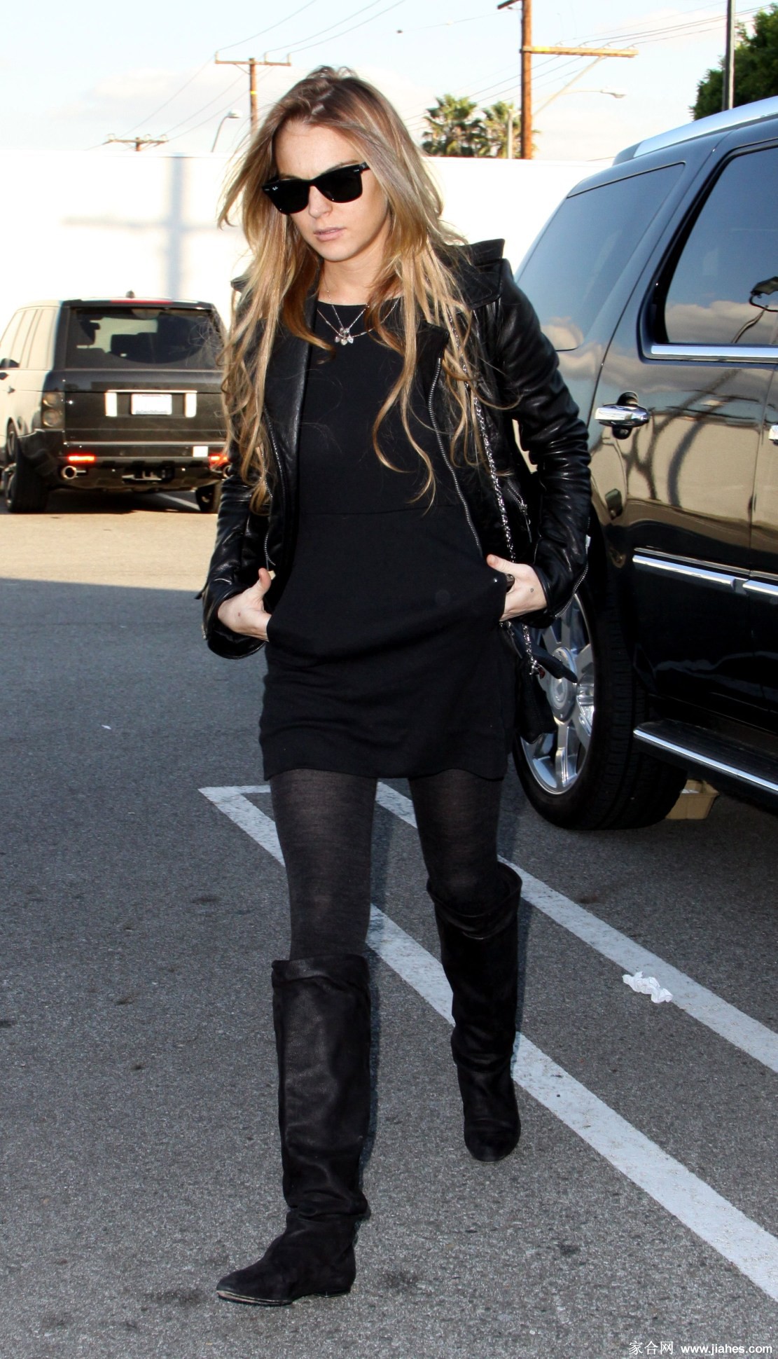 [CELEBRITY NYLON]Lindsay Lohan in nylon stockings,pantyhose,tights 19[3]