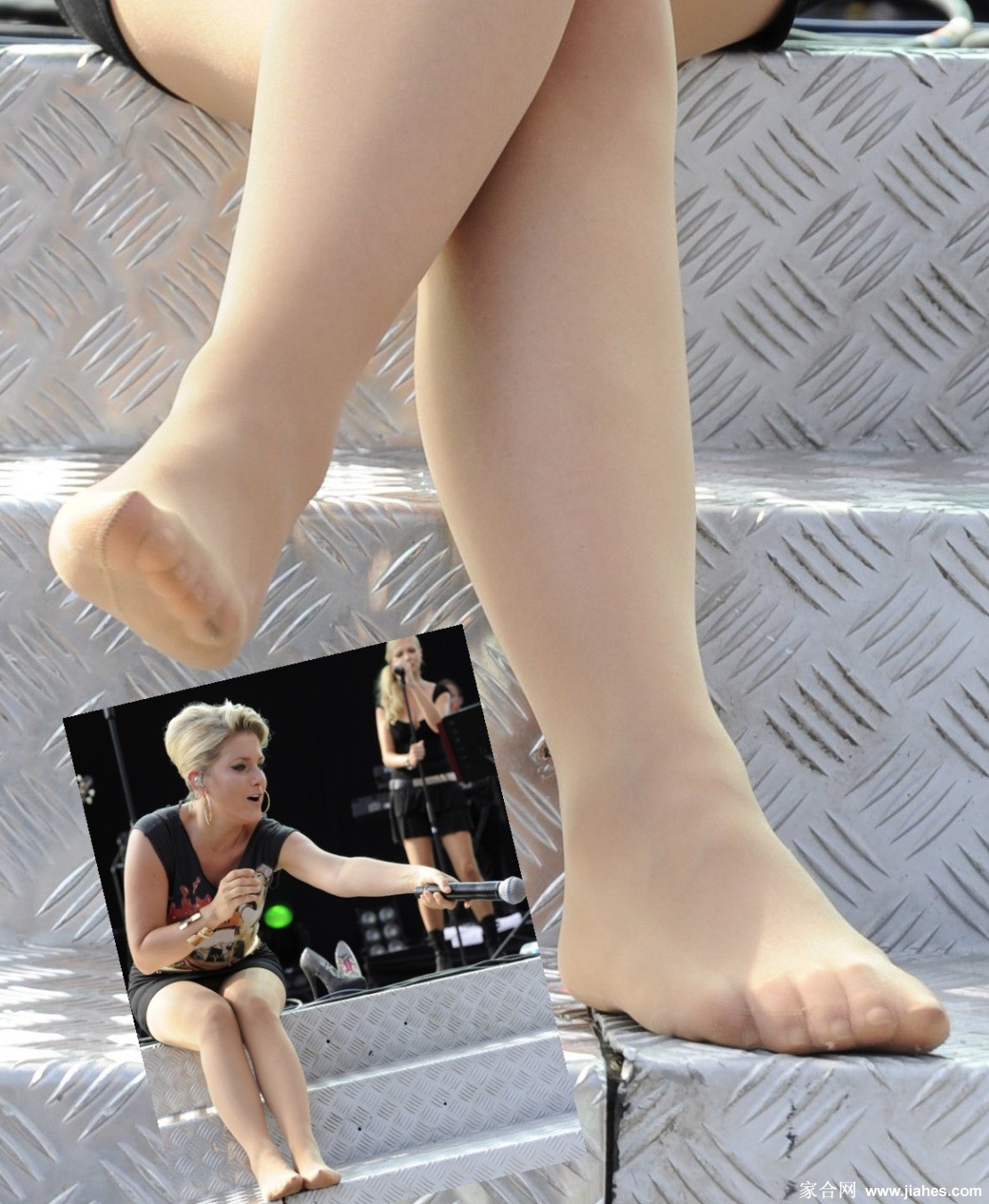 [CELEBRITY HOSIERY]Jeanette Biedermann in nylon stockings,pantyhose,tights 9[10]
