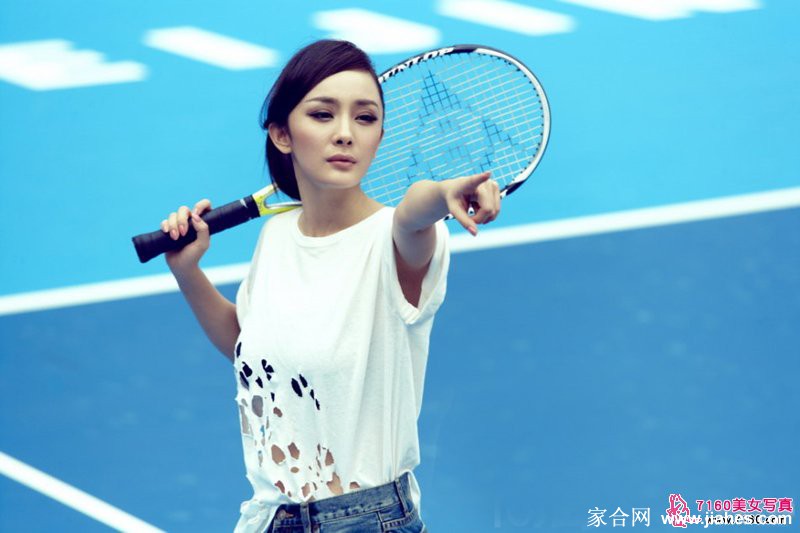 杨幂网球裙写真_青春[3]
