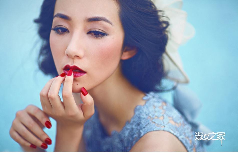 韩雪复古红唇写真 清纯尽显妩媚魅力[9]