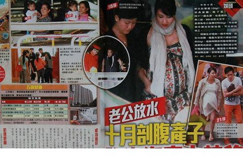 黎姿再怀孕大肚照曝光 老公马廷强送4亿大礼[3]