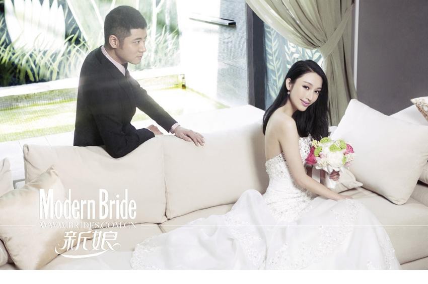 任重张俪浪漫婚纱大片 亲密演绎幸福童话[6]