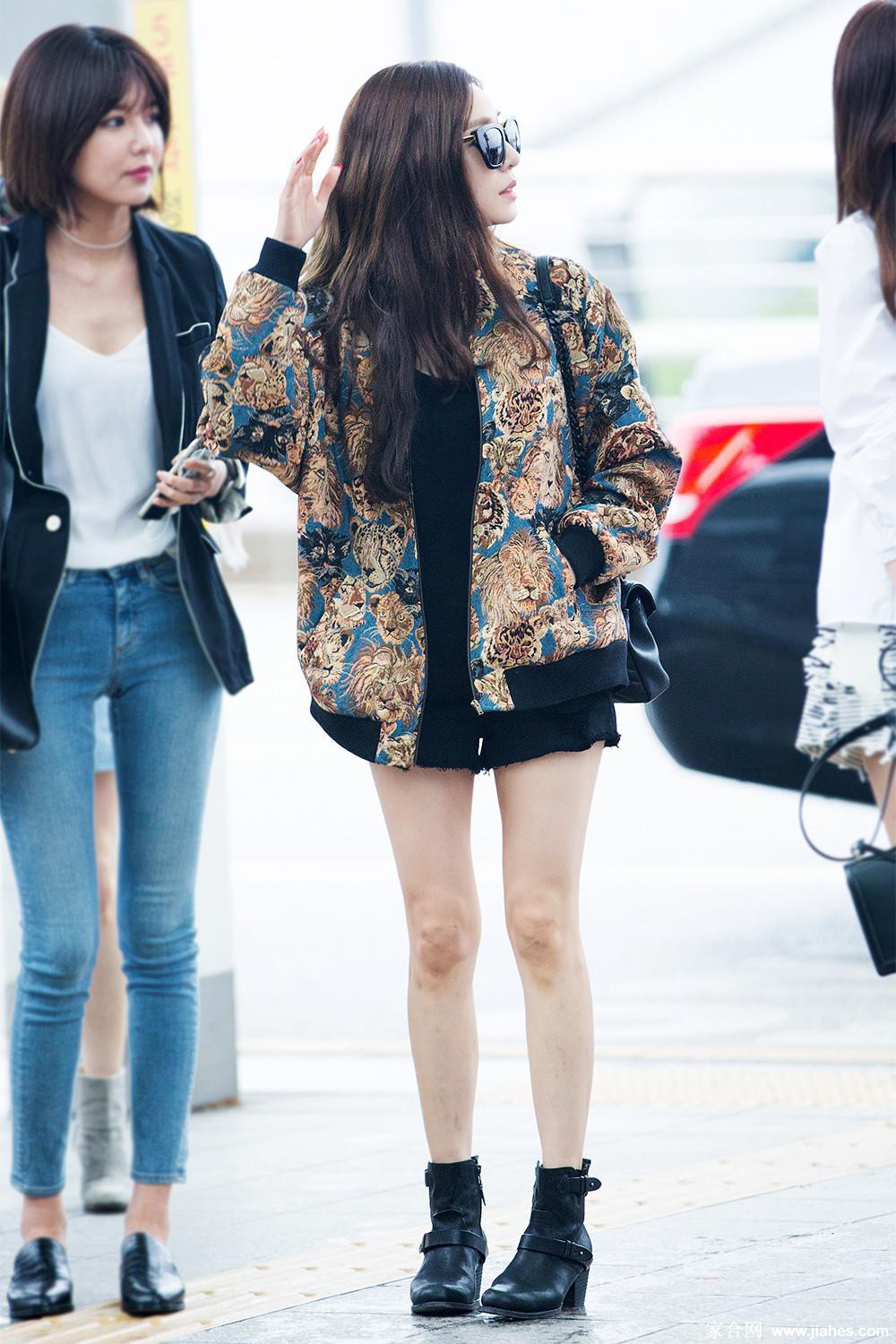 少女时代黄美英tiffany美腿,厚丝袜,下半身,黑皮裤,美腿炮架,紧身裤[9]