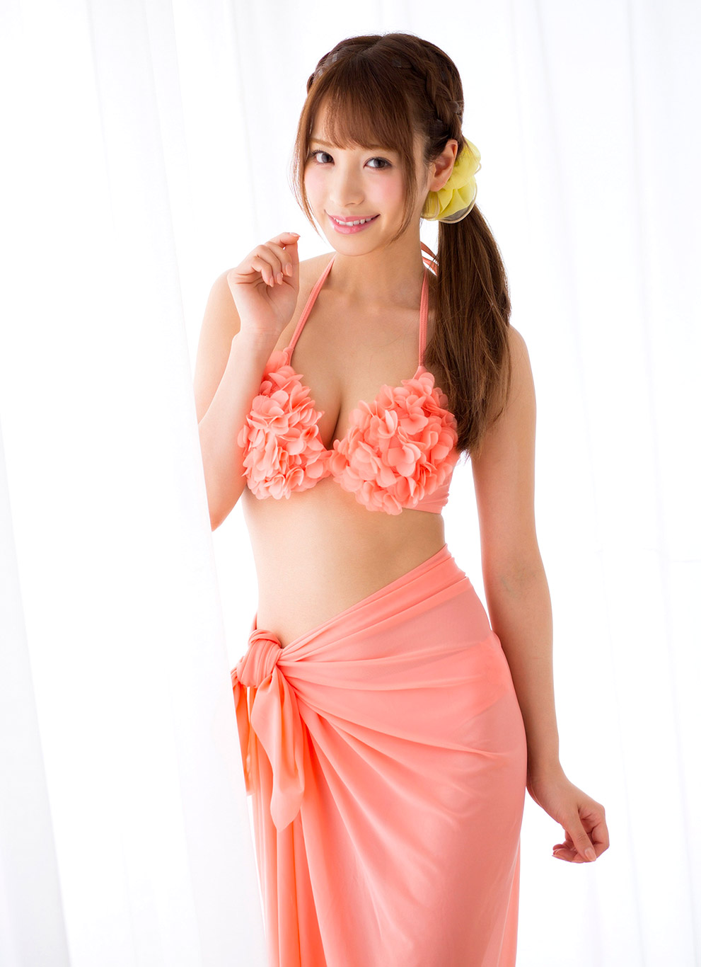 桃乃木香奈红色透明内衣写真[2]
