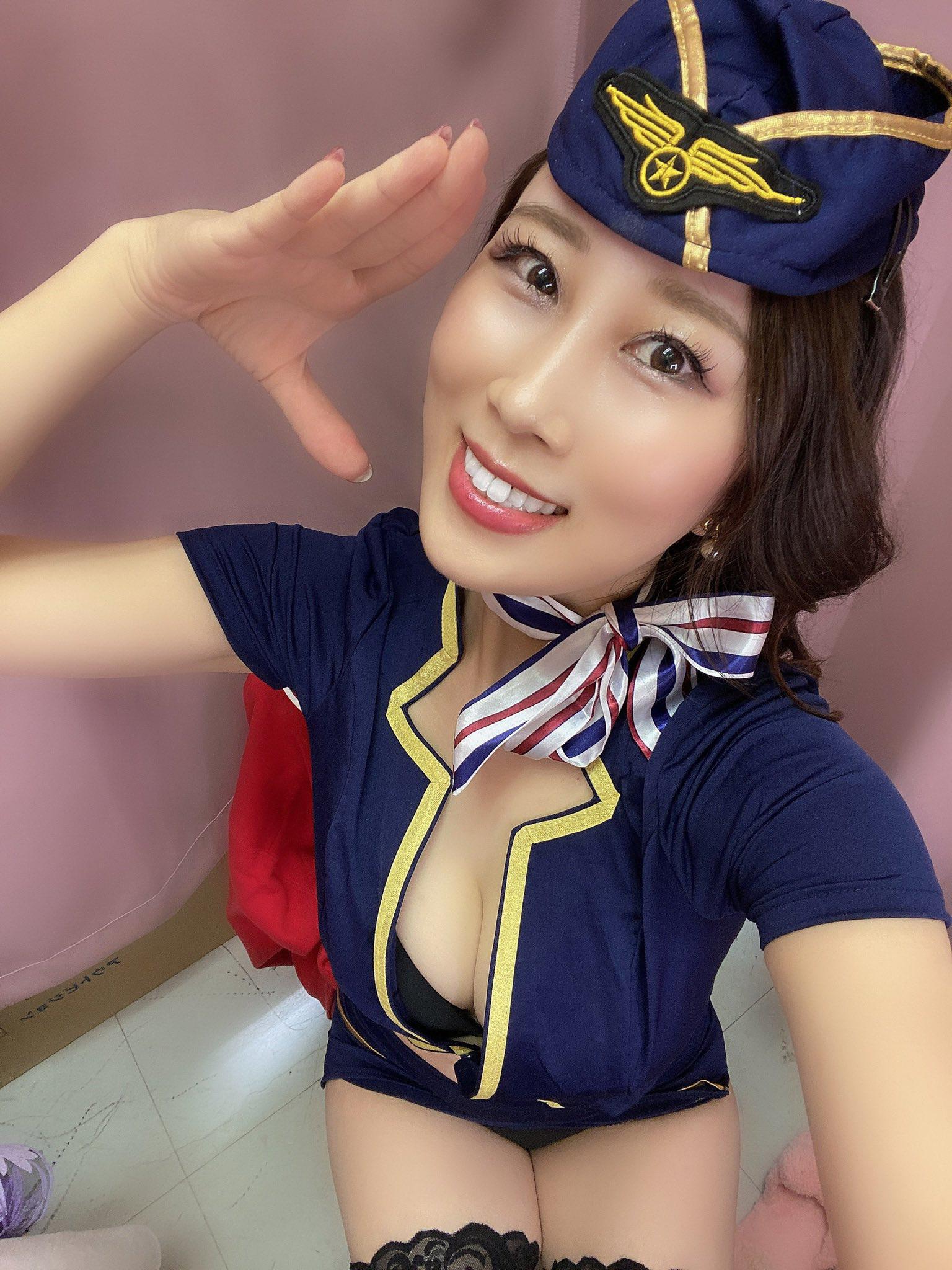 美熟女野々花さわ(富永乃乃花)最美空姐制服黑丝袜诱惑[10]