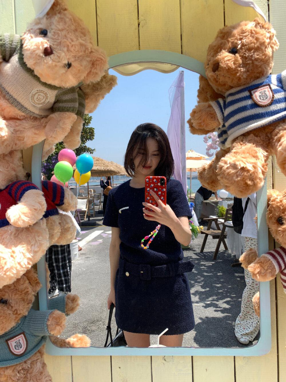 胡连馨海边旅游素颜自拍[7]