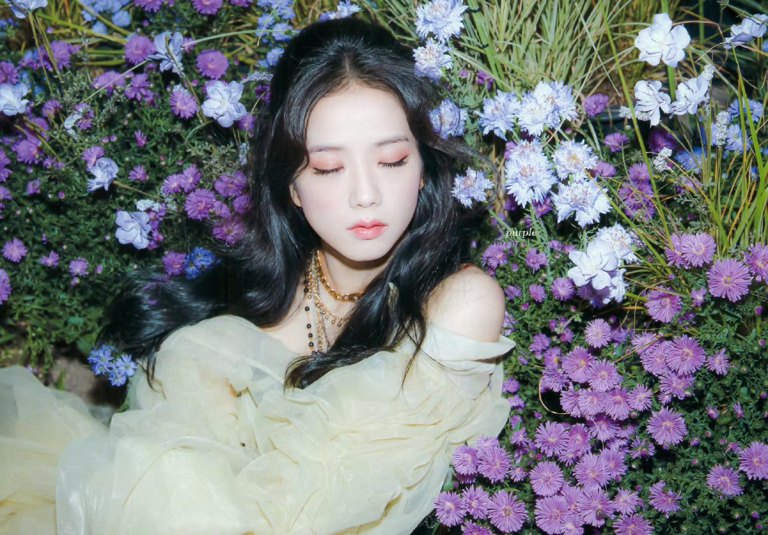 金智秀(Kim Jisoo)黑色网袜花海秀写真[7]