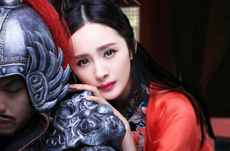杨幂cos虞姬 轻纱红衣演艺“倾城美人[2]