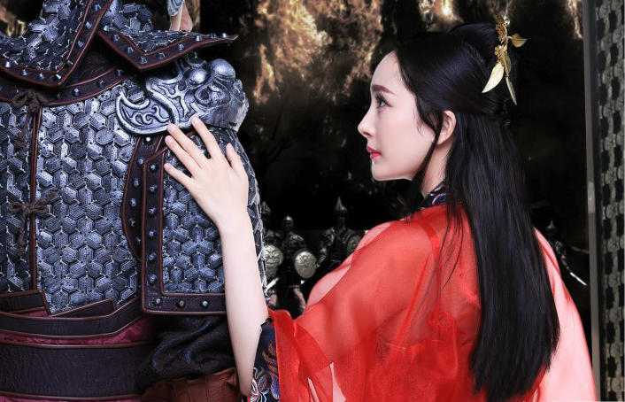 杨幂cos虞姬 轻纱红衣演艺“倾城美人[4]