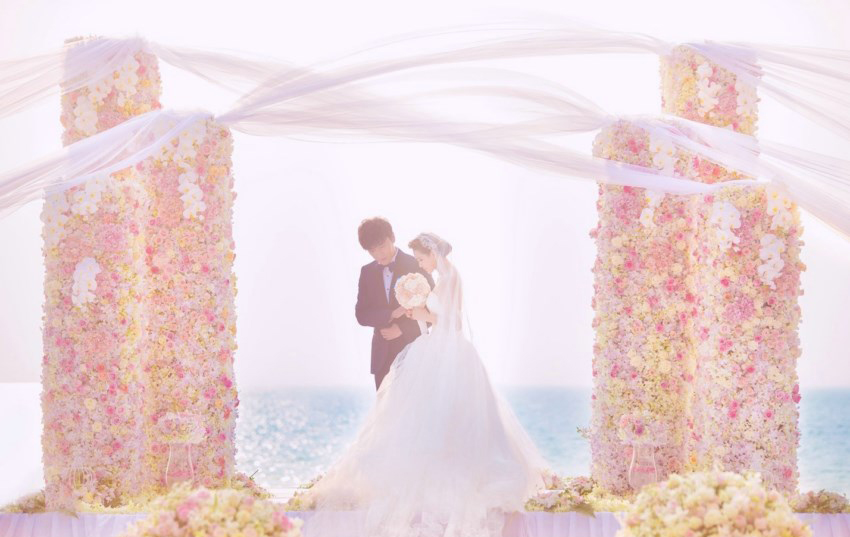 伊能静和秦昊浪漫幸福婚礼照[5]