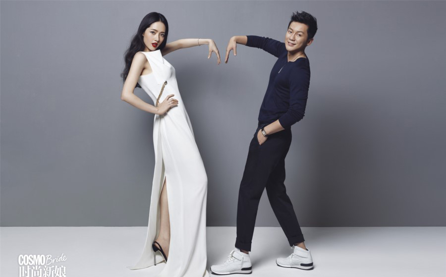 郭碧婷披婚纱登时尚杂志封面[7]