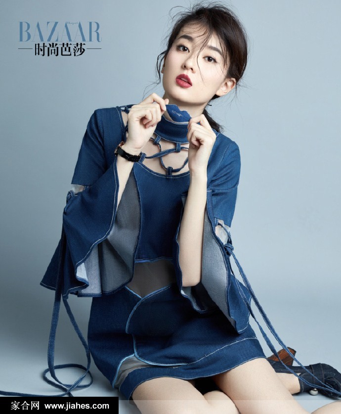 乔欣时尚写真露香肩眼神魅惑[3]