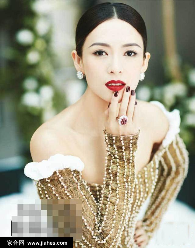 章子怡最新红唇复古风写真[7]