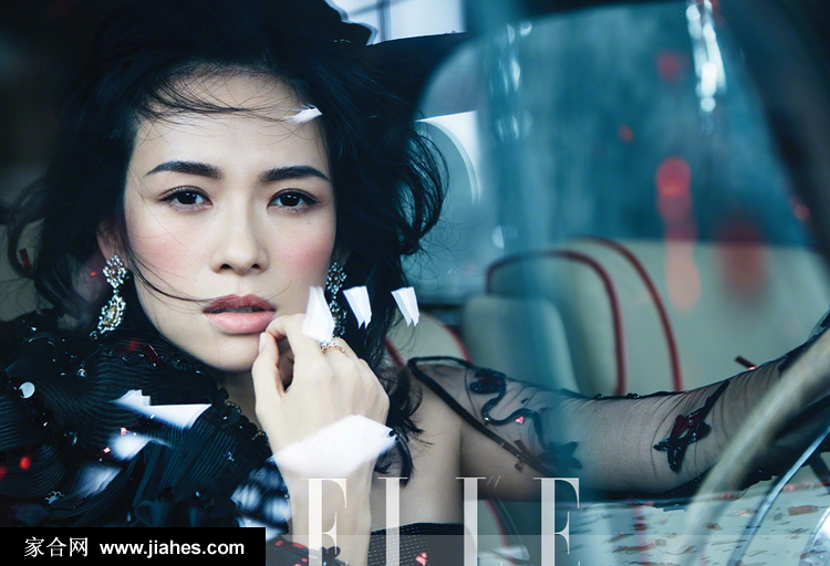 章子怡登ELLE 12月刊封面写真眼神伶俐完美捕捉[8]