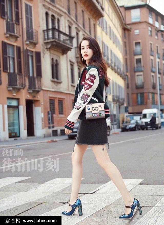 迪丽热巴随性不羁气场全开时尚街拍图片