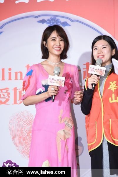 蔡依林粉红色连衣裙“爱老大使”公益活动图片[11]