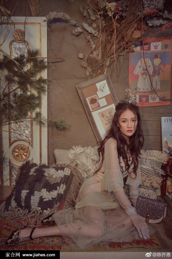 陈乔恩蕾丝纱裙梦幻光影少女感十足写真图片[9]